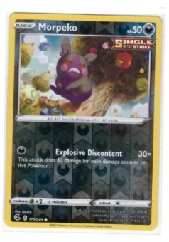 Morpeko (179/264) card from the Fusion Strike expansion.It is a Reverse Holo