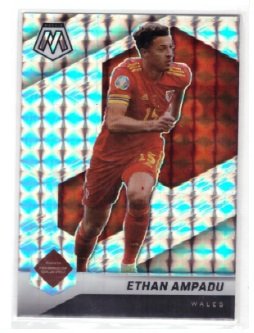 2021-22 Panini Mosaic Road to the FIFA World Cup trading card featuring Ethan Ampadu of the Wales national team.