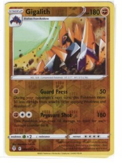 Gigalith card from the Evolving Skies expansion set.It is identified by the number 088/203.This specific version is a Reverse Holofoil variant.