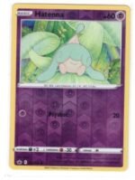 Hatenna card from the Sword & Shield - Chilling Reign set.It is numbered 071/198 and features the Reverse Holo foil pattern.