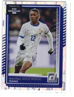 This card is a 2026 Panini Donruss Road to FIFA World Cup featuring Randal Kolo Muani for France.
