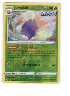 Jumpluff card from the Pokémon TCG: Evolving Skies expansion, numbered 004/203.Reverse Holo