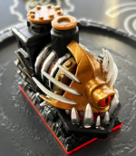 Activision-Skylanders-Trap-Team-Nightmare-Express-adventure-pack-figure-featuring-a-distinctive-black-and-gold-train-design.