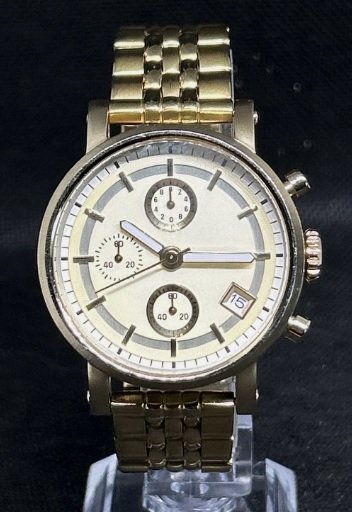 Fossil Chronograph Gold-Tone Stainless Steel Women's Watch ES-2197 38mm